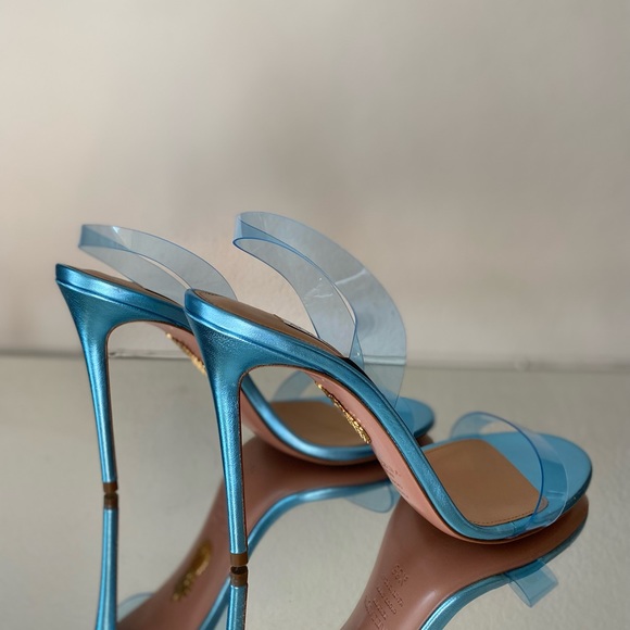 Aquazzura So Nude PVC Slingback Sandals 38.5 - Picture 11 of 14